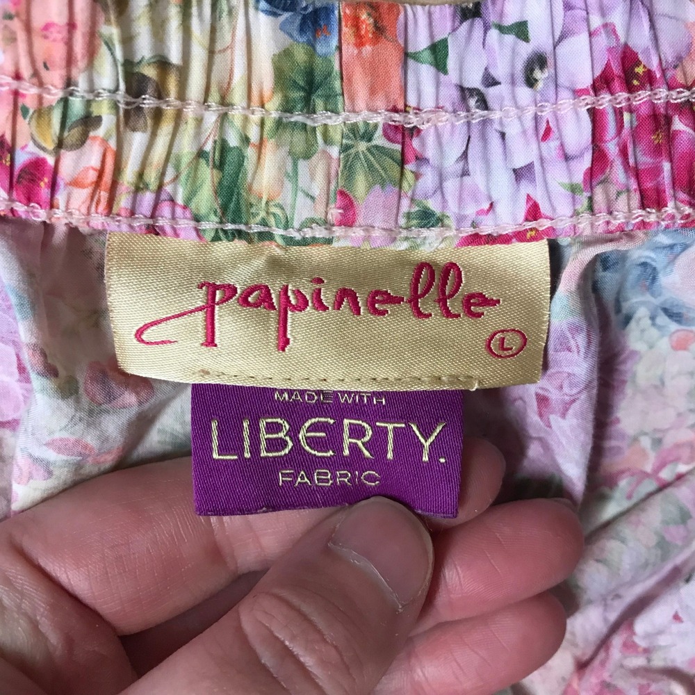Papinelle Liberty Fabric Floral Pajama Shorts Women's Small Elastic Waist - Picture 7 of 8